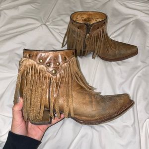 Corral fringe booties women size 6.5